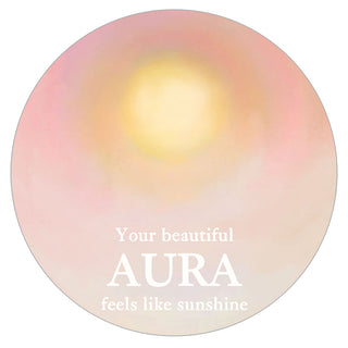 YOUR BEAUTIFUL AURA FEELS LIKE SUNSHINE - VINYL STICKER - SEMITRANSPARENT-